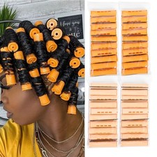 Perm Rods Set for Natural Hair Plastic Cold Wave Rods Orange Perm Rods for Lo...