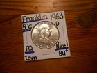 1963D silver Franklin Half Dollar BU+ BEAUTY!!! PQ!!! LOOOOOOOOOK!!!! #7