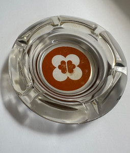 Vintage Hyatt Regency Hotel Glass Ash Tray- as is