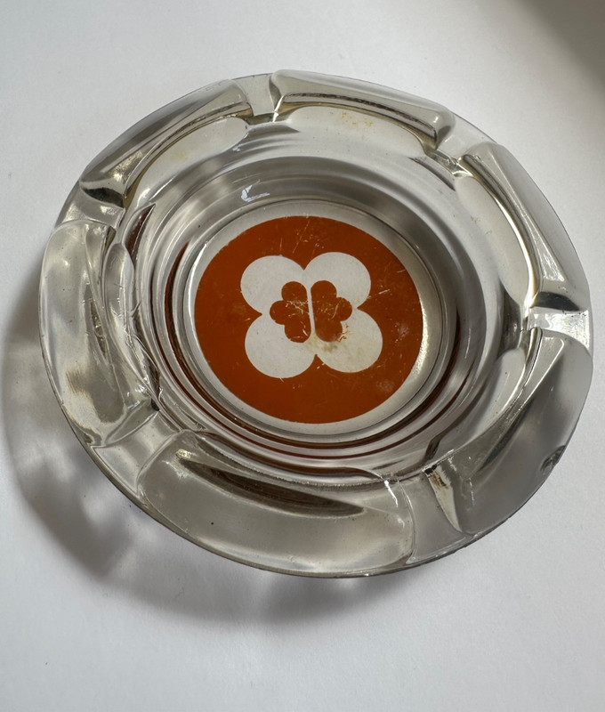 Vintage Hyatt Regency Hotel Glass Ash Tray- as is