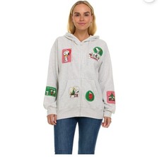 Holiday Peanuts Women's Character Full-Zip Hoodie Size Medium