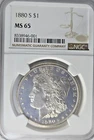 1880-S US Morgan Silver Dollar NGC Mint State 65