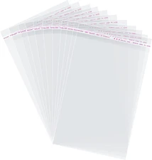 Self Sealing Cellophane Bags,7X10 Inches 200 Pcs Clear Resealable Cellophane Bag