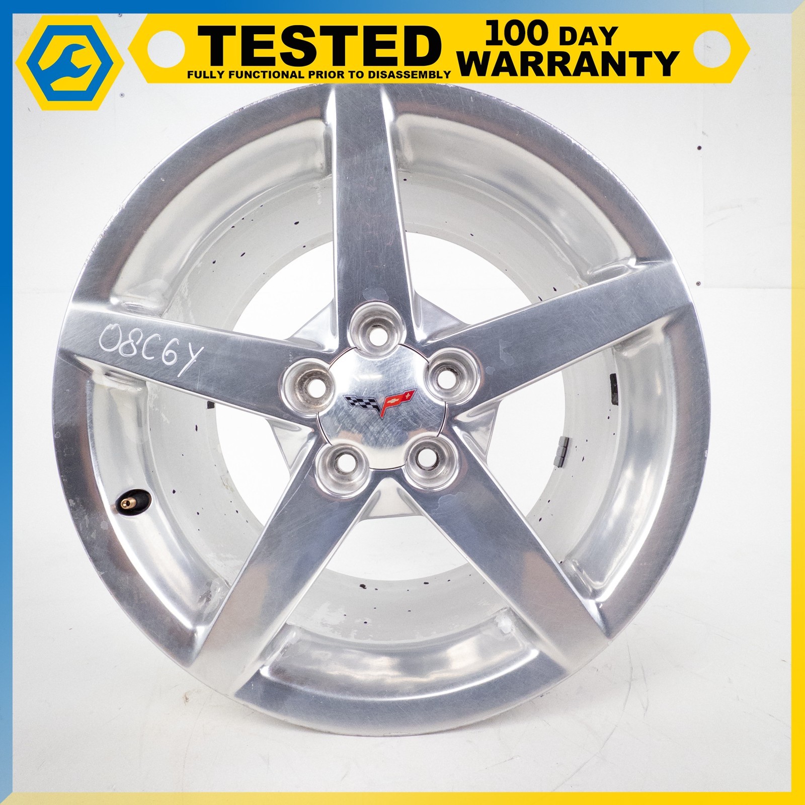 05-13 CHEVROLET CORVETTE C6 18x8.5/19x10 FRONT & REAR WHEEL RIM SET OEM