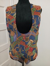 ON THE VERGE vintage 90s Vintage Tapestry Ornate Vest Usa Size Small