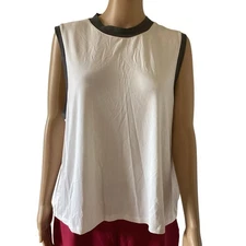Madewell Sandwashed Ringer Mockneck boxy Tank Top XXL