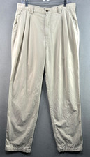 Tommy Bahama Relax Pants Mens 34x33 Beige Pleated Chino Tencel Lyocell Comfort