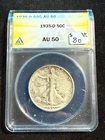 1935 D WALKING LIBERTY HALF DOLLAR ANACS AU 50 873