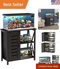 Modern 20-29 Gallon Aquarium Stand with 2 Storage Compartments, 330 lbs Capacity