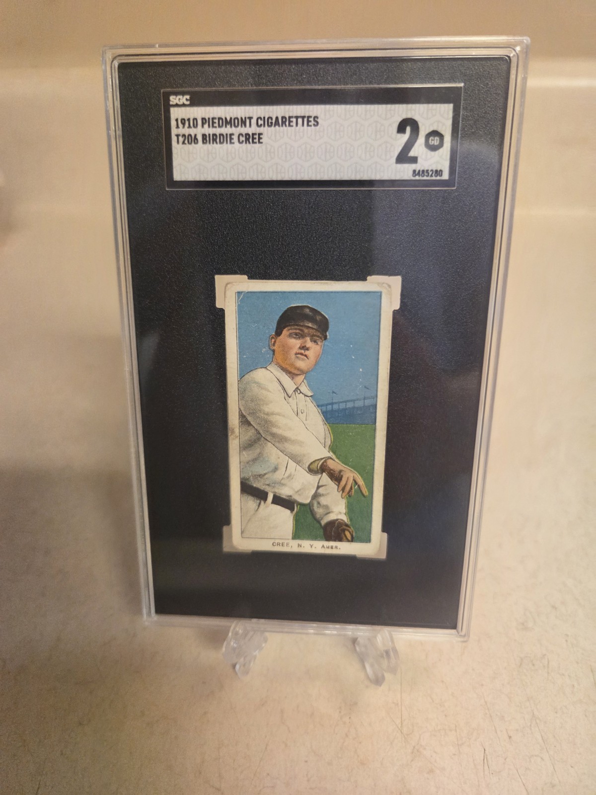 1909-11 T206 - Birdie Cree Base Ball Subjects Back (RC)
