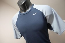 Nike Miler Running Gym Shirt Dri Fit Blue Short Sleeve Athletic Mens Size Small