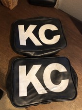 Vintage Genuine 80's KC Rectangle Fog Light Vinyl Cover Set 5"x7" BLACK PAIR