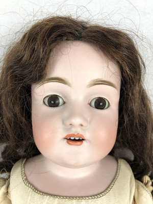 Antique Kestner 154 Doll Bisque Shoulder Head on Kid Body 22'' Tall