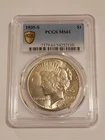 🌟KEY DATE 1935-S Peace Silver $1 Dollar - PCGS Gold Shield MS61 -EORI