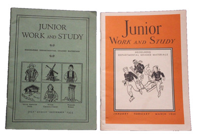 Vintage 1932 & 1940 JUNIOR WORK & STUDY Heidelberg Dept. Graded Materials