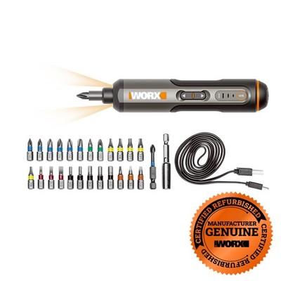 Worx 4V 3-Speed Screwdriver with 25 Accessory Bits (WX240L.1) -OB