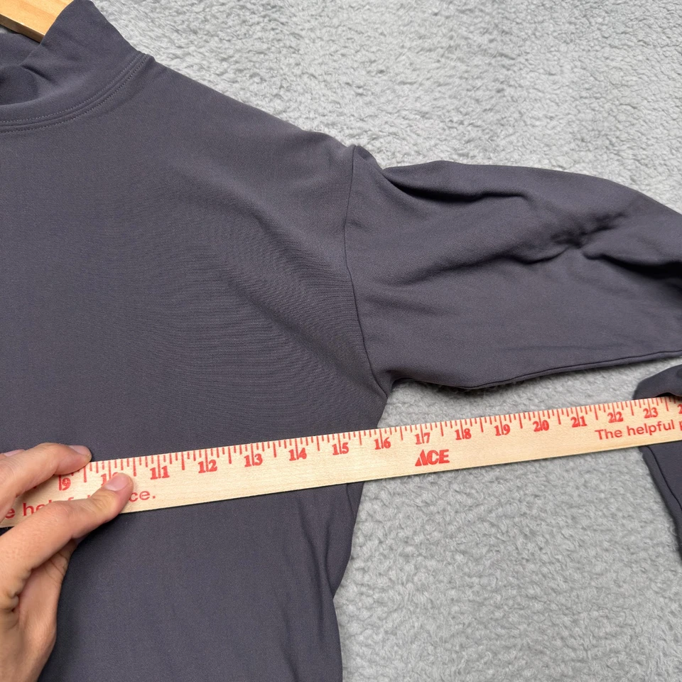 Camisa Under Armour Para Hombre Pequeña Gris Compresión Manga Larga Cuello Simulado Exterior Foto 4 de 4