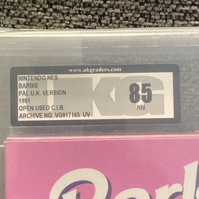 Barbie Nintendo Nes PAL A CIB UKG 85 Near Mint #1 Highest Graded Globally