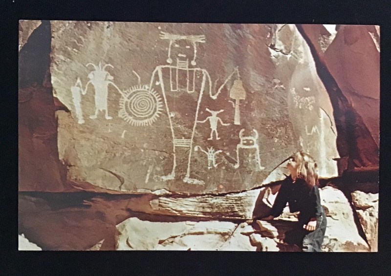 DINOSAUR NATIONAL MONUMENT PETROGLYPHS INDIGENOUS FREMONT CULTURE UTAH-COLORADO