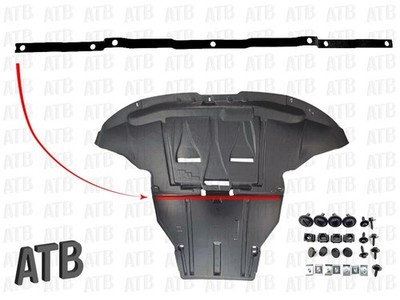 PE Polyethylen Unterfahrschutz Leiste Einbausatz Clips für VW Passat 3BG Audi A4