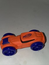 Hasbro Nerf Nitro Car Orange w Blue wheels AS SHOWN no problems matchbox size