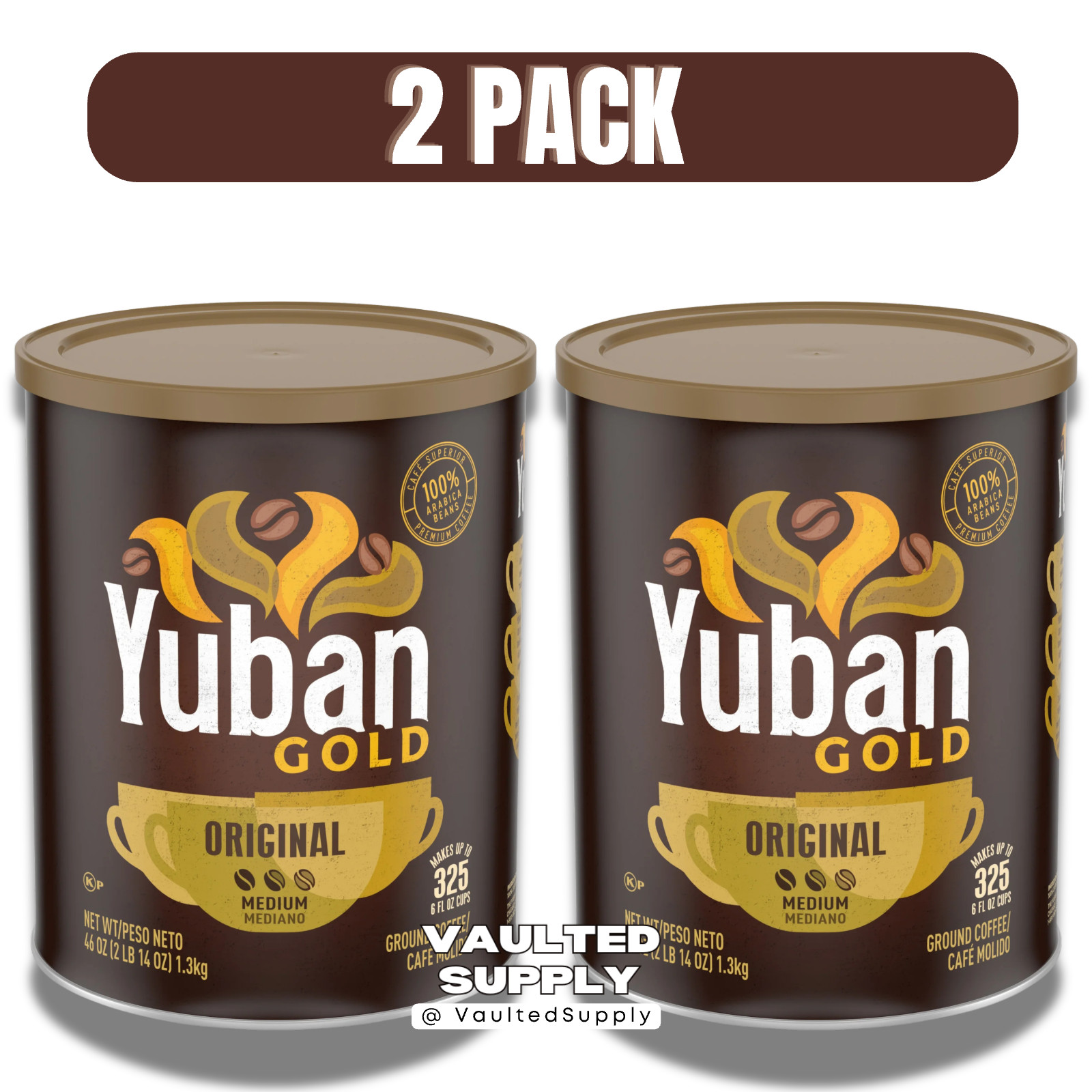 Yuban Gold Coffee &ndash; Original Medium Roast Ground Coffee (2 Pack, 46 oz Each)