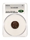 1912-D Lincoln Cent CAC MS63  VIBRANT TONING, FROM STEVE IVY FLIPS