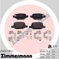 Zimmermann Bremsbelagsatz Scheibenbremse 25652.170.2 FüR Fiat 500L 25652 Natural