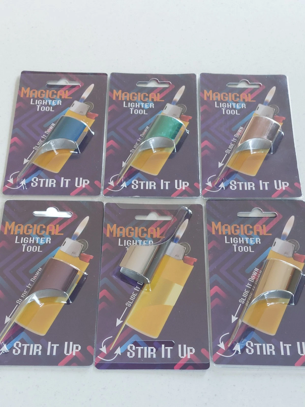6 Magic lighter tools versatile multitool assorted colours - Picture 1 of 6