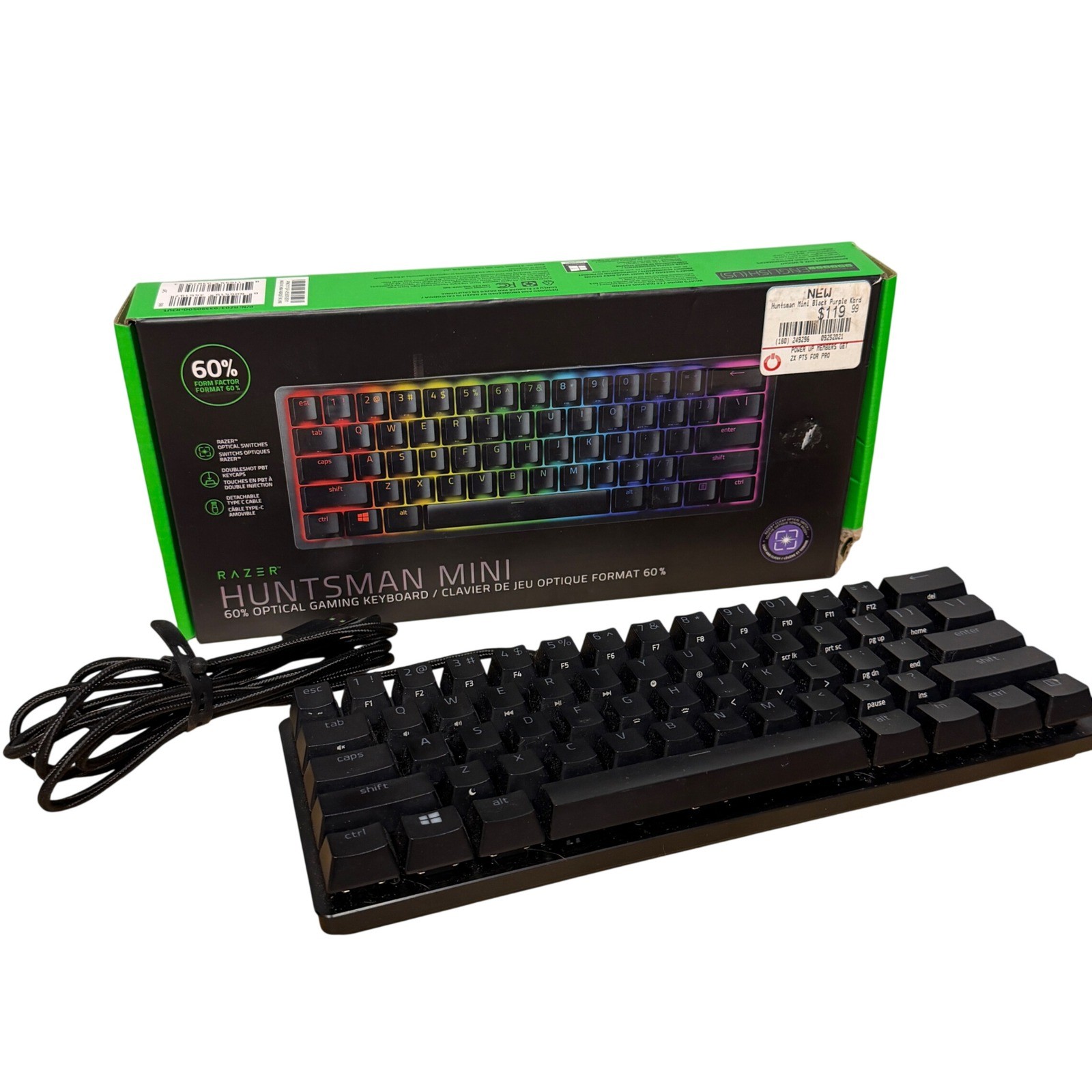 Razer Huntsman Mini 60% Optical Gaming Keyboard Black RZ03-0