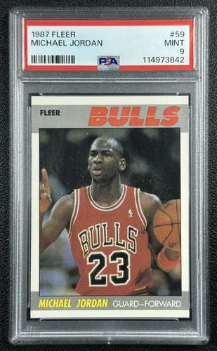 MICHAEL JORDAN PSA 9 1987 FLEER BASKETBALL #59 MINT BULLS