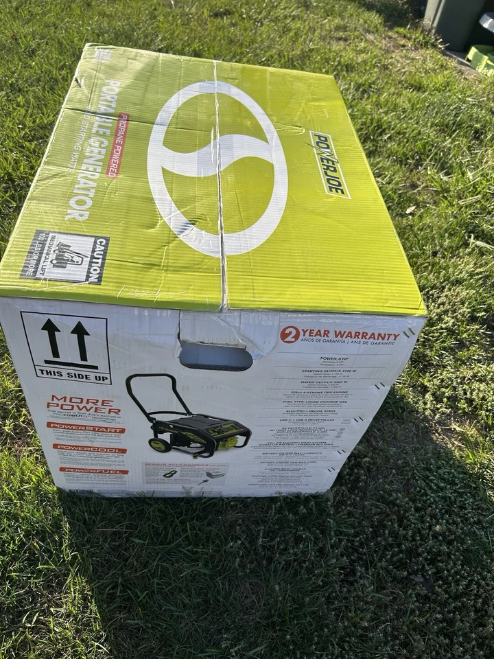 Generador de propano portátil Sun Joe de 4100 vatios con arranque eléctrico SJG4100LP-TV1 NUEVO Foto 4 de 4