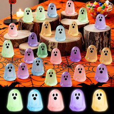 50pcs Halloween Mini Ghosts Figures, Small Little Resin Ghost, Tiny Ghost in The
