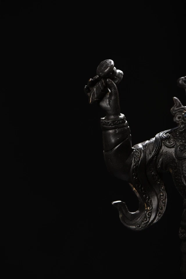 Colección Temprana Cobre Puro Dorado Budismo Tibetano Padmasambhava Estatua 2401 Foto 4 de 4