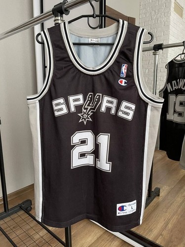 San Antonio Spurs Duncan Champion Vintage Jersey NBA 90s Size L