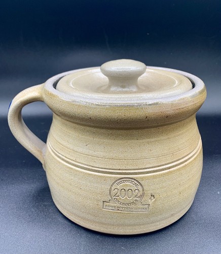 Rowe Pottery Historical Collection Salt Glaze Crock With Lid And Handle 2002 - Picture 8 of 12