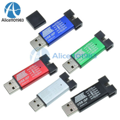 2PCS Mini USBISP USBASP Programmer Aluminum for 51   AVR WIN7 64 #F19