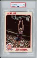 1985 Star Team 5x7 #4 Bill Laimbeer PSA 9 Mint Centered Detroit Pistons Legend