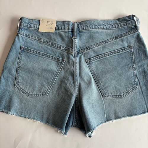 Universal Threads Womens 10 Reg Light Wash 90s Cut off Denim Shorts High Rise 3" - Picture 3 of 7