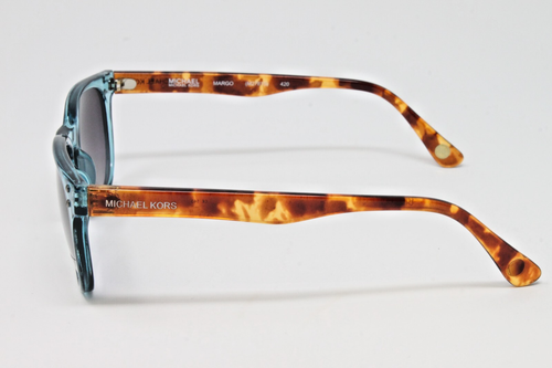 Michael by Michael Kors Sunglasses Women's Plastic Square Blue Crystal 52mm NEW - Picture 3 of 6