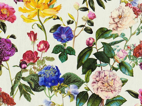 Jette Joop Vliestapete Blumen Creme GrüN Livingwalls 37336-1 (2,86€/1Qm)-image