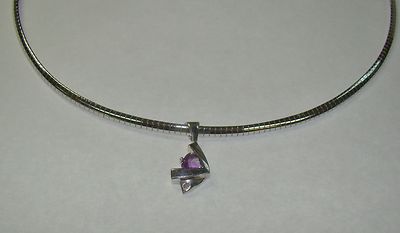 Sterling Silver Omega Necklace W/Versil Pendant - 16.21 Grams, Item# Q496