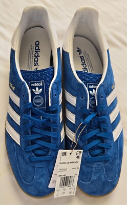 Adidas Originals Gazelle Indoor Blue Suede White Leather Men's