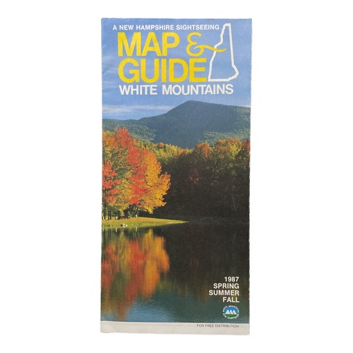 Vintage 1987 New Hampshire Sightseeing Map Guide White Mountains