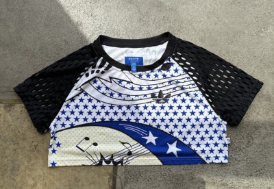 Adidas x Rita Ora Japan Womens Comic Print Mesh Cotton Crop