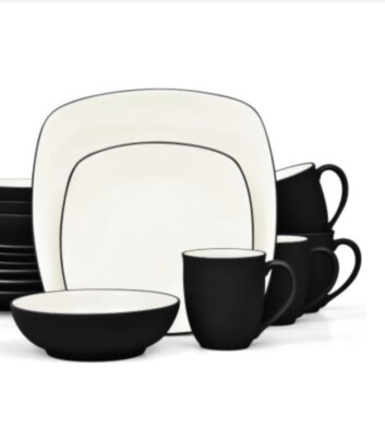 Noritake Colorwave Square 13pcs Dinnerware Set Graphite $400