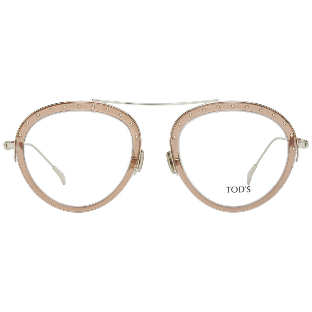 Tods TO 5211 045 Brown Gold Plastic Aviator Eyeglasses Frame 52-21-140