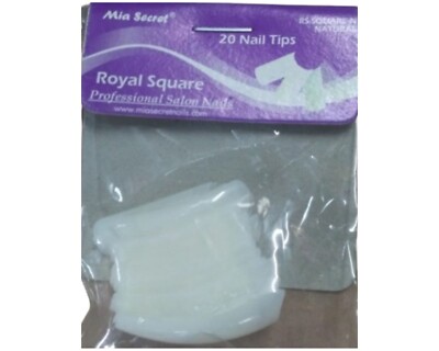Mia Secret - Nail Tips - ROYAL SQUARE - 20 Natural (RS-SQUARE-N)