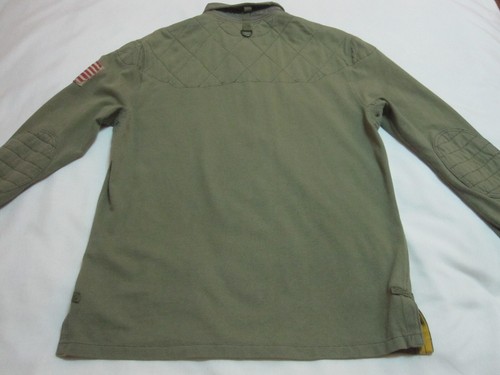 Vintage Polo Ralph Lauren Mountain Expedition Patches Rugby Shirt (Olive | M) - Picture 17 of 24