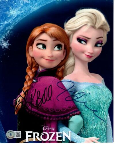 KRISTEN BELL and IDINA MENZEL signed 8x10 DISNEY FROZEN photo Beckett BAS - Picture 2 of 3